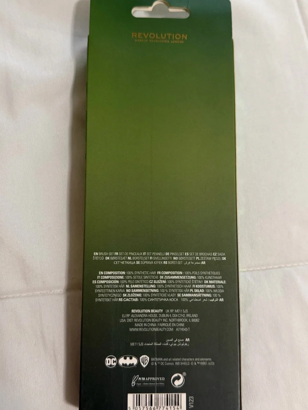 Revolution Green Ombre Makeup Brush Set Packaging